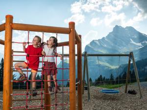 On the playground in Braunwald 